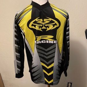 MTX Motocross Racing Jersey Youth Small - Yellow Black Gray Long Sleeve Shirt